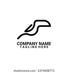 El logo y el icono están en forma de pájaro con una impresión moderna. 