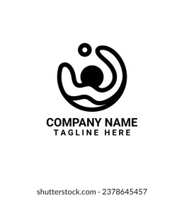 El logotipo y el icono están en forma de mancha de agua con una impresión moderna.