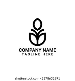 The logo and icon are in the shape of a flower with a modern impression.