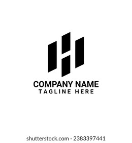 The logo and icon are in the shape of the letter H with a modern impression.