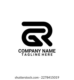 The logo and icon are in the shape of the letters G and R. Suitable for your brand with the initials G and R