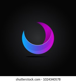 Logo and icon shape Template. 3d style.