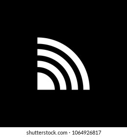 logo icon sign internet connection for smartphones, tablets or mobile devices with circular lines