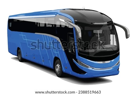 logo icon sign symbol blue high decker 3d bus luxury vip first class travel vacation tourism tour public route modern truck art design tata picnic man vector template trip study view white service