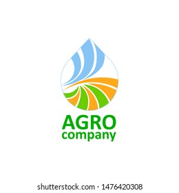 Logo, icon, sign for vegan food, agro company 