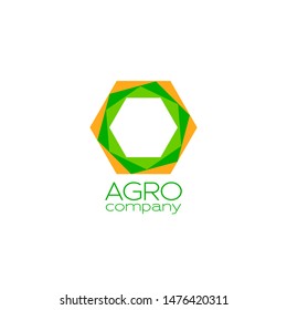 Logo, icon, sign for vegan food, agro company 