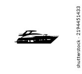 logo icon sillhouette yacht stock vector 