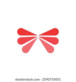 Logo or icon spark butterfly tie unique design with blank background