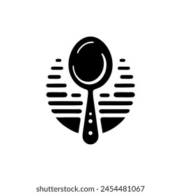 Logo-Symbol und Löffel-Illustration