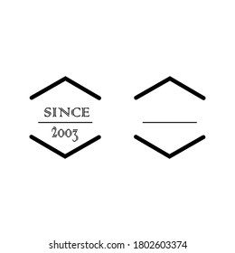 
logo icon stood since on black and white background