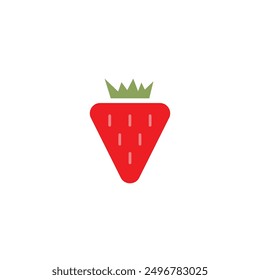 Logo or icon strawberry with blank background