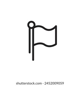 Logo icon stroke flag with blank background