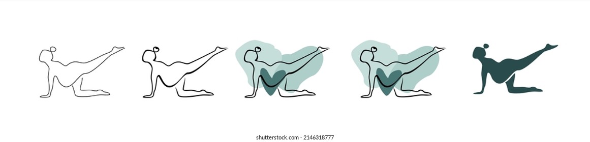 LOGO, icon, symbol, emblem of a pregnant woman doing yoga