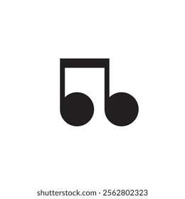 Logo or icon symbol melody audio unique design with blank background