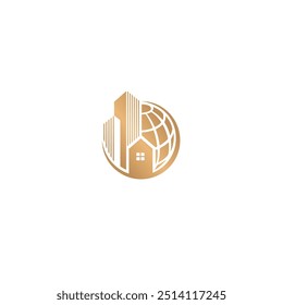 logo icon tall building vector technology