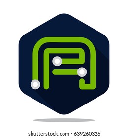 Logo icon for technology business with initial letter A