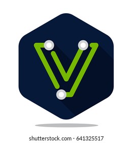 Logo icon for technology business with initial letter 