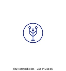 logo icon technology electronic modern line design vector