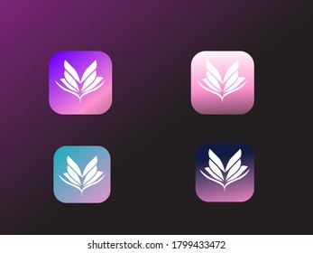 símbolo de diseño de plantilla de icono de logotipo símbolo de flor icono de imagen vectorial objeto de diseño web logotipo sencillo