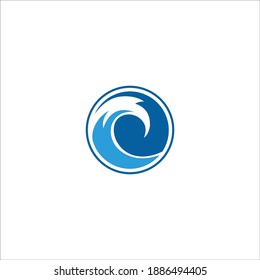 Logo-Symbol-Tempel Ozean-Vektorgrafik
