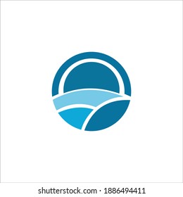 logo icon templet ocean vector