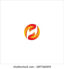 incendio vectorial de icono de logotipo