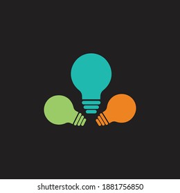 lámpara vectorial de icono de logotipo