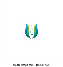 logo icon templet vector leaf 