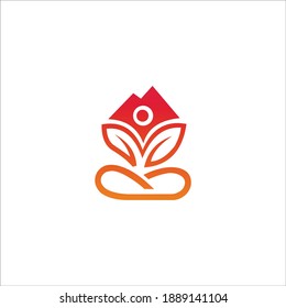 símbolo de icono de logotipo vectorial yoga