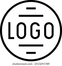 logo icon. Thin linear style design isolated on white background