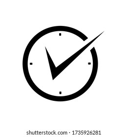 logo icon time picture simple clock black and white symbol for invitations, business cards, brochures, posters, banners and others
