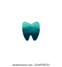 logo icon tooth gum technology illustration
