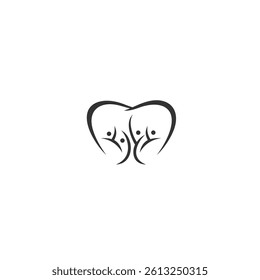 logo icon tree roots with technology