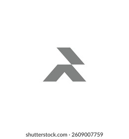 logo icon triangle line initial R technology