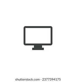 Logo or icon of a tv or computer monitor image with a transparent background