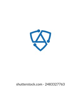 logo icon type AV vector technology
