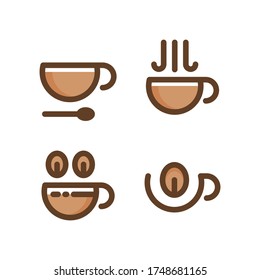 logo icon vector coffee cup and spoon