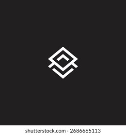 ícone de logotipo vetor design quadrado M ilusão