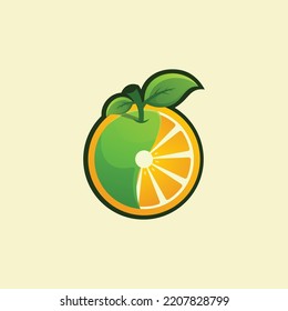 icono de logo vector comida naranja