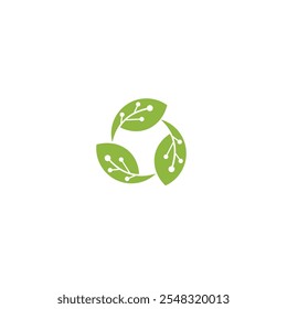 logo icon vector green leaf nature vector