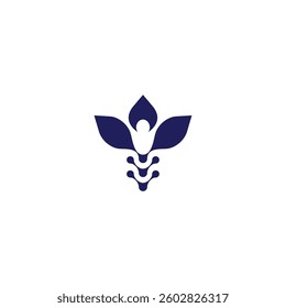 logo icon vector line M technology vector