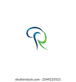 ícone de logotipo vetor R elemento ilusão tecnologia