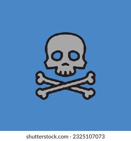 logo icon vector skull and bones