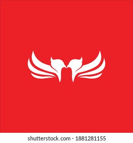 pájaro vectorial de icono de logotipo
