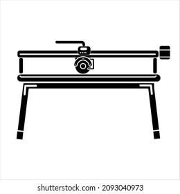 Logo or icon of a water-cooled electric tile cutter.