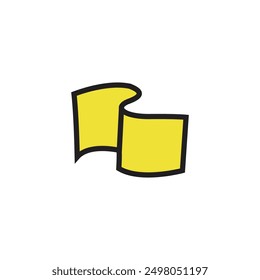 Logo or icon yellow flag with blank background