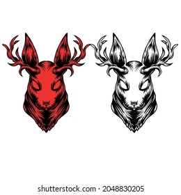 logo, icon,emblem, illustration with deer