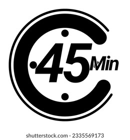 Logo icons 5 10 15 20 25 30 35 40 45 50 60 Min with broken circle style