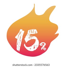 Iconos del logotipo 5 10 15 20 25 30 35 40 45 50 60 70 80 90 por ciento de la venta en caliente de quema al estilo de fuego
