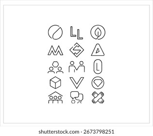 Logo icons collection vector File